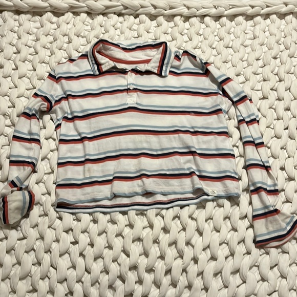 Treasure & Bond Other - Long- sleeve striped crop top